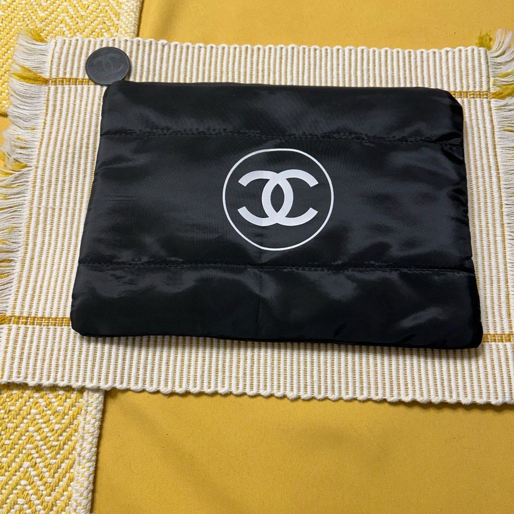 Chanel Black Cosmetic Bag/Clutch